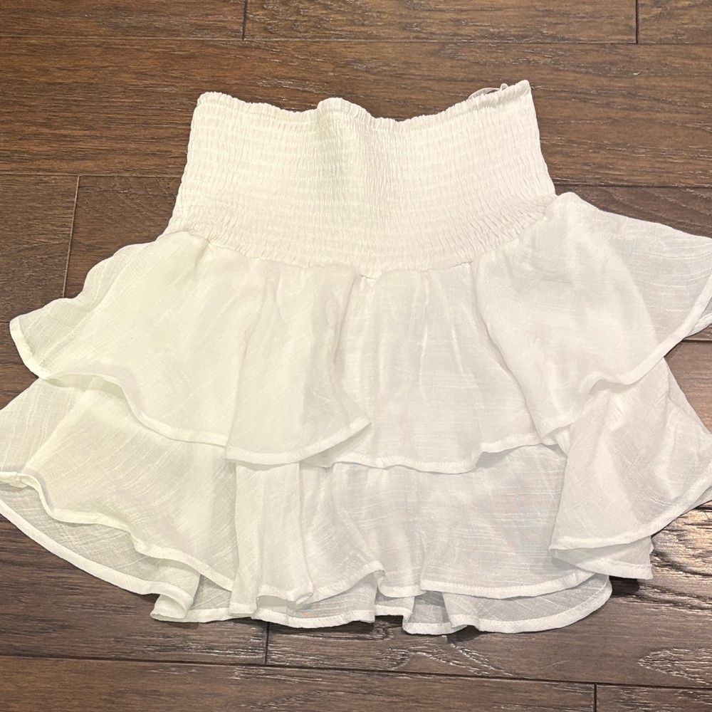 SHEIN White Layered A-Line Skirt